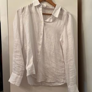 Mango white linen shirt